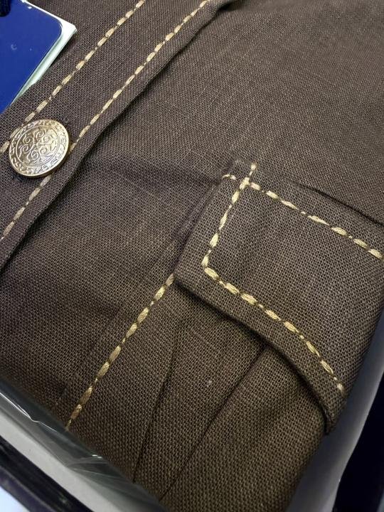 Ralph Lauren Ralph Lauren Brown Hunting Safari Linen Premium Shirt With Brand Box Packing F3970-br - Image 9