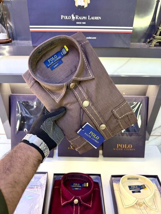 Ralph Lauren Ralph Lauren Brown Hunting Safari Linen Premium Shirt With Brand Box Packing F3970-br - Image 4