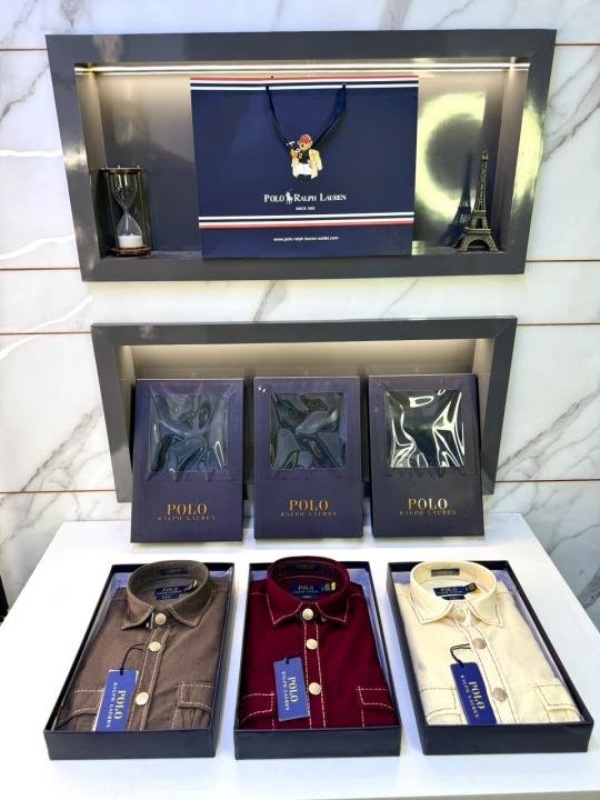 Ralph Lauren Ralph Lauren Brown Hunting Safari Linen Premium Shirt With Brand Box Packing F3970-br - Image 3