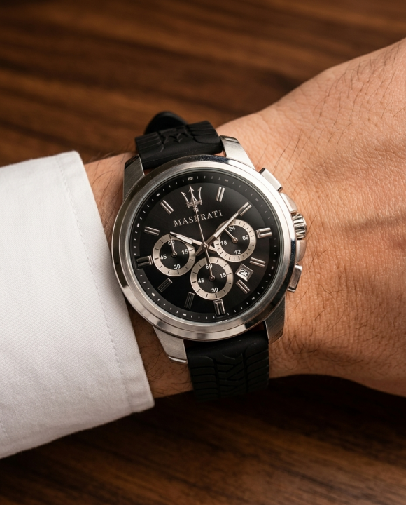 Buy Maserati Potenza - J841 Silver Black Watch Online in India - Bootery