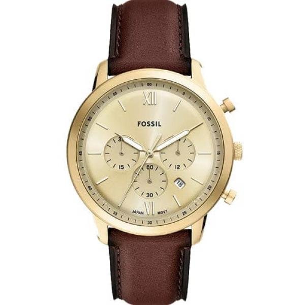 Fossil Neutro Chronograph DarkBrown-Gold Watch Price in India - Buy at Bootery