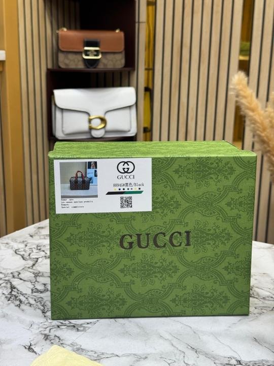 Gucci Ophidia Boston Stripe GG Top Handle Bag With Box And Dust Bag - Image 6