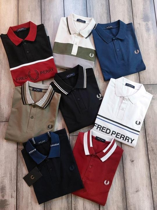 Fred Perry Fred Perry Olive Green Premium Polo Neck Tshirt 556 - Image 7
