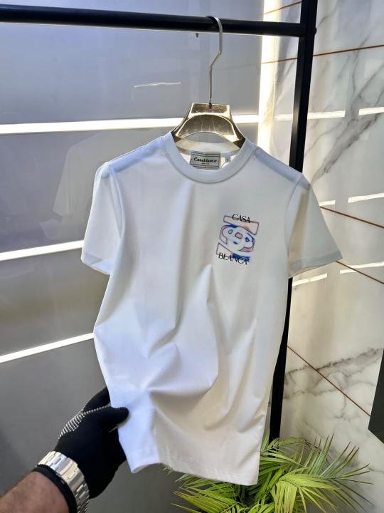 Casablanca White Back Print Premium Round Neck T-shirt F5036-w4 - Image 3