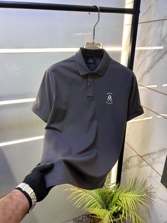 Armani Exchange Armani Exchange Grey Polo Premium Collar Neck T-shirt F3697-gy - Image 3