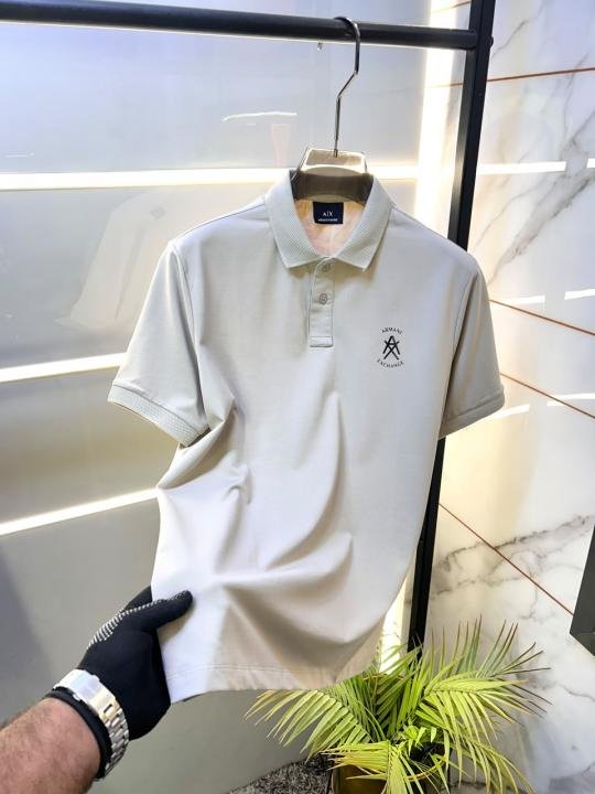 Armani Exchange Armani Exchange Beige Polo Premium Collar Neck T-shirt F3697-be - Image 3