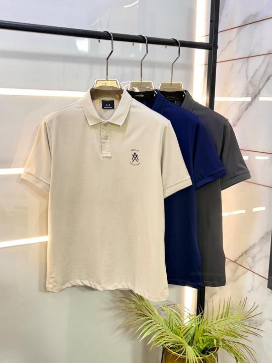 Armani Exchange Armani Exchange Beige Polo Premium Collar Neck T-shirt F3697-be - Image 2