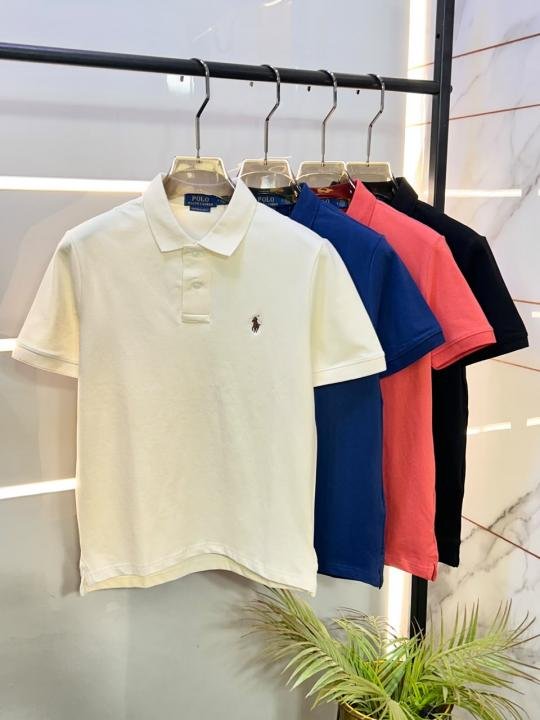 Ralph Lauren Ralph Lauren Grey Polo Premium Collar Neck T-shirt F3926-gy - Image 4