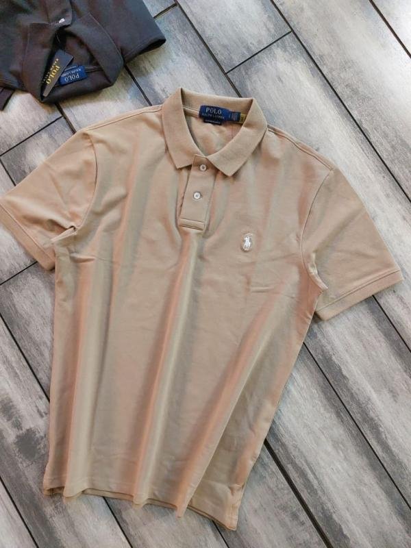 Ralph Lauren Ralph Lauren Beige Polo Premium Collar Neck T-shirt F3926-be - Image 12