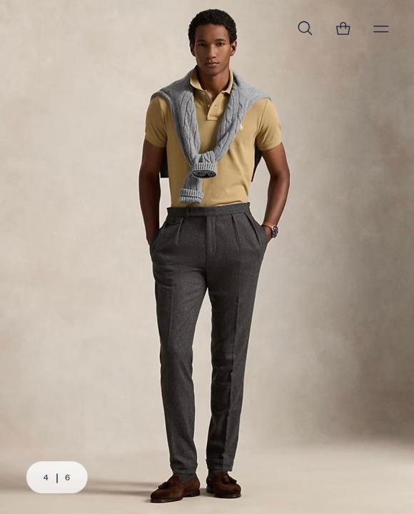 Ralph Lauren Ralph Lauren Beige Polo Premium Collar Neck T-shirt F3926-be - Image 11