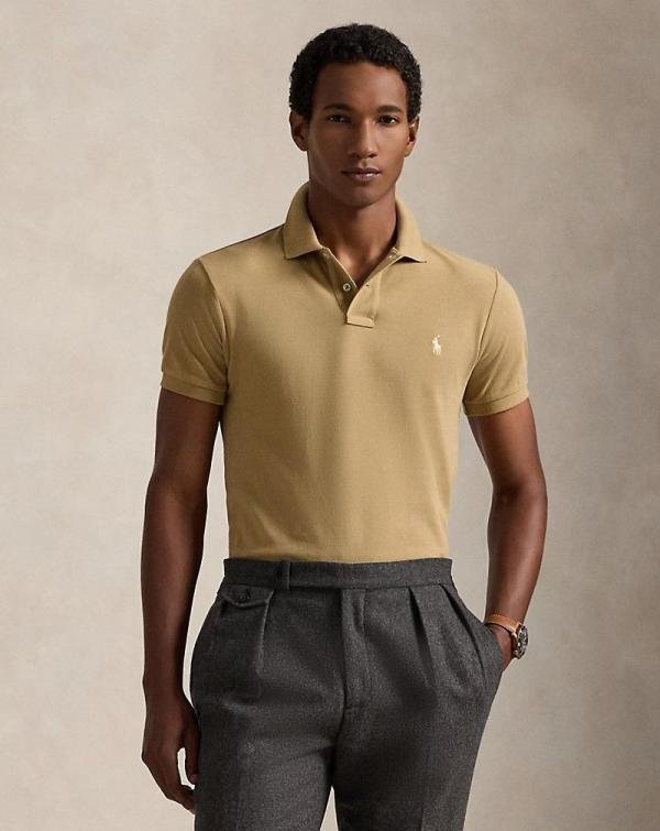 Ralph Lauren Ralph Lauren Beige Polo Premium Collar Neck T-shirt F3926-be - Image 10