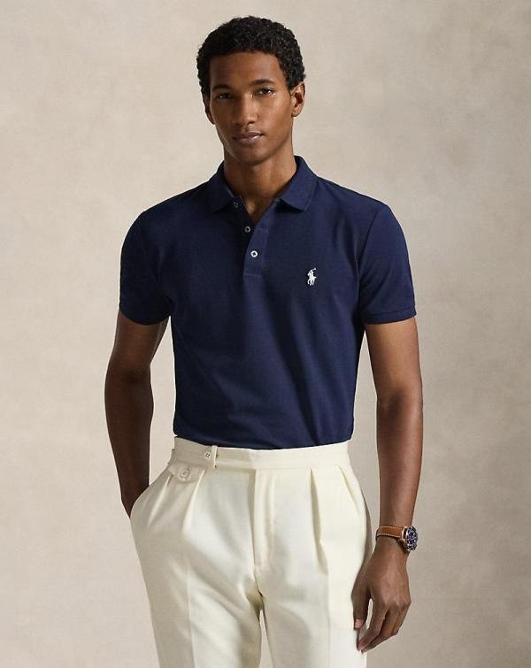 Ralph Lauren Ralph Lauren Navy Polo Premium Collar Neck T-shirt F3926-ny - Image 10