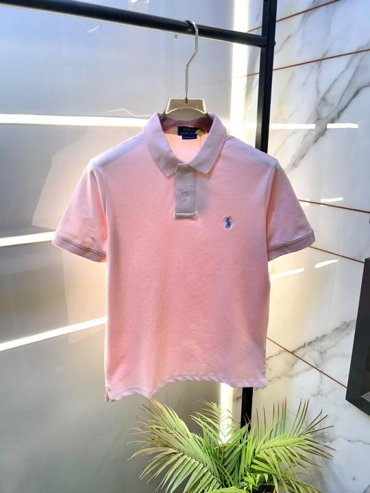 Ralph Lauren Ralph Lauren Pink Polo Premium Collar Neck T-shirt F3926-pi - Image 12