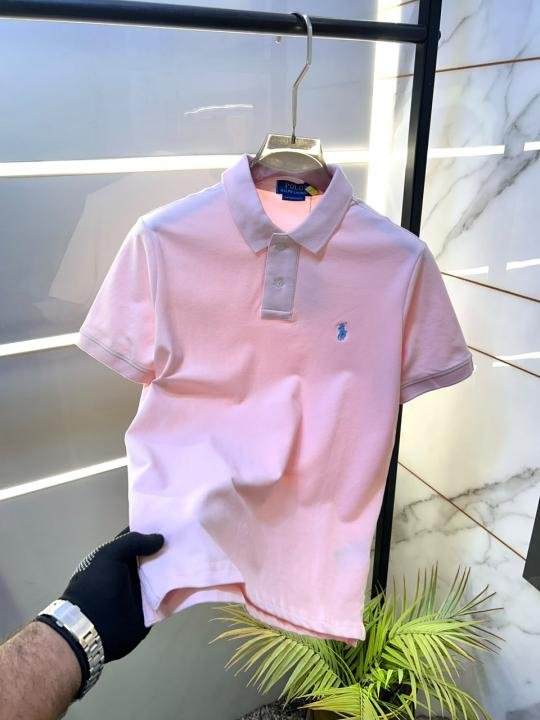 Ralph Lauren Ralph Lauren Pink Polo Premium Collar Neck T-shirt F3926-pi - Image 11