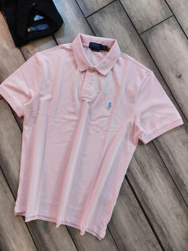 Ralph Lauren Ralph Lauren Pink Polo Premium Collar Neck T-shirt F3926-pi - Image 10