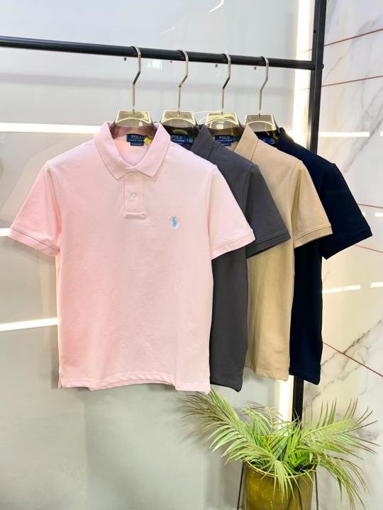 Ralph Lauren Ralph Lauren Pink Polo Premium Collar Neck T-shirt F3926-pi - Image 4