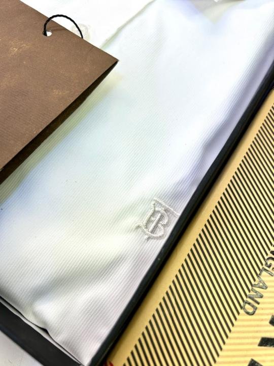 Burberry Burberry White Premium Oxford Lycra Shirt With Brand Box Packing And Carry Bag F3535-wh - Image 8