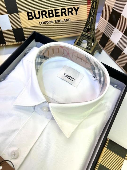 Burberry Burberry White Premium Oxford Lycra Shirt With Brand Box Packing And Carry Bag F3535-wh - Image 7