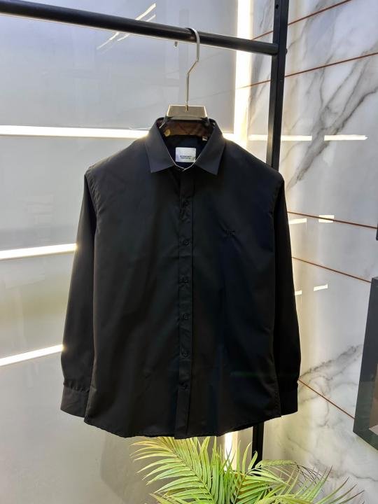 Burberry Burberry Black Premium Oxford Lycra Shirt With Brand Box Packing And Carry Bag F3535-bl