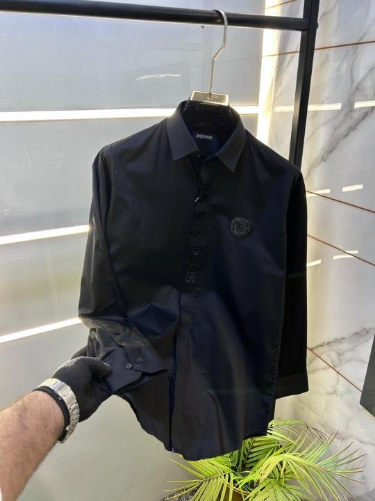 Balmain Balmain Paris Logo Black Premium Shirt With Brand Box Packing And Carry Bag F3000-bl - Image 9