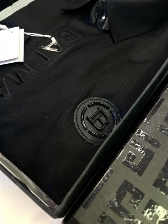 Balmain Balmain Paris Logo Black Premium Shirt With Brand Box Packing And Carry Bag F3000-bl - Image 6