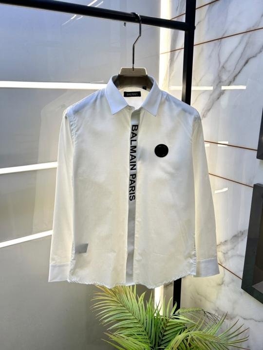 Balmain Balmain Paris Logo White Premium Shirt With Brand Box Packing And Carry Bag F3000-wh