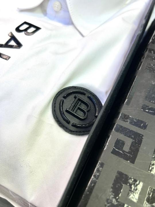 Balmain Balmain Paris Logo White Premium Shirt With Brand Box Packing And Carry Bag F3000-wh - Image 8