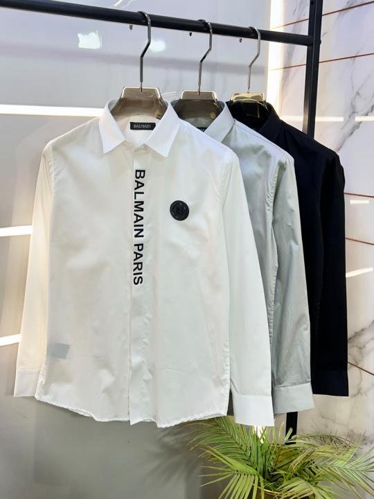 Balmain Balmain Paris Logo White Premium Shirt With Brand Box Packing And Carry Bag F3000-wh - Image 2