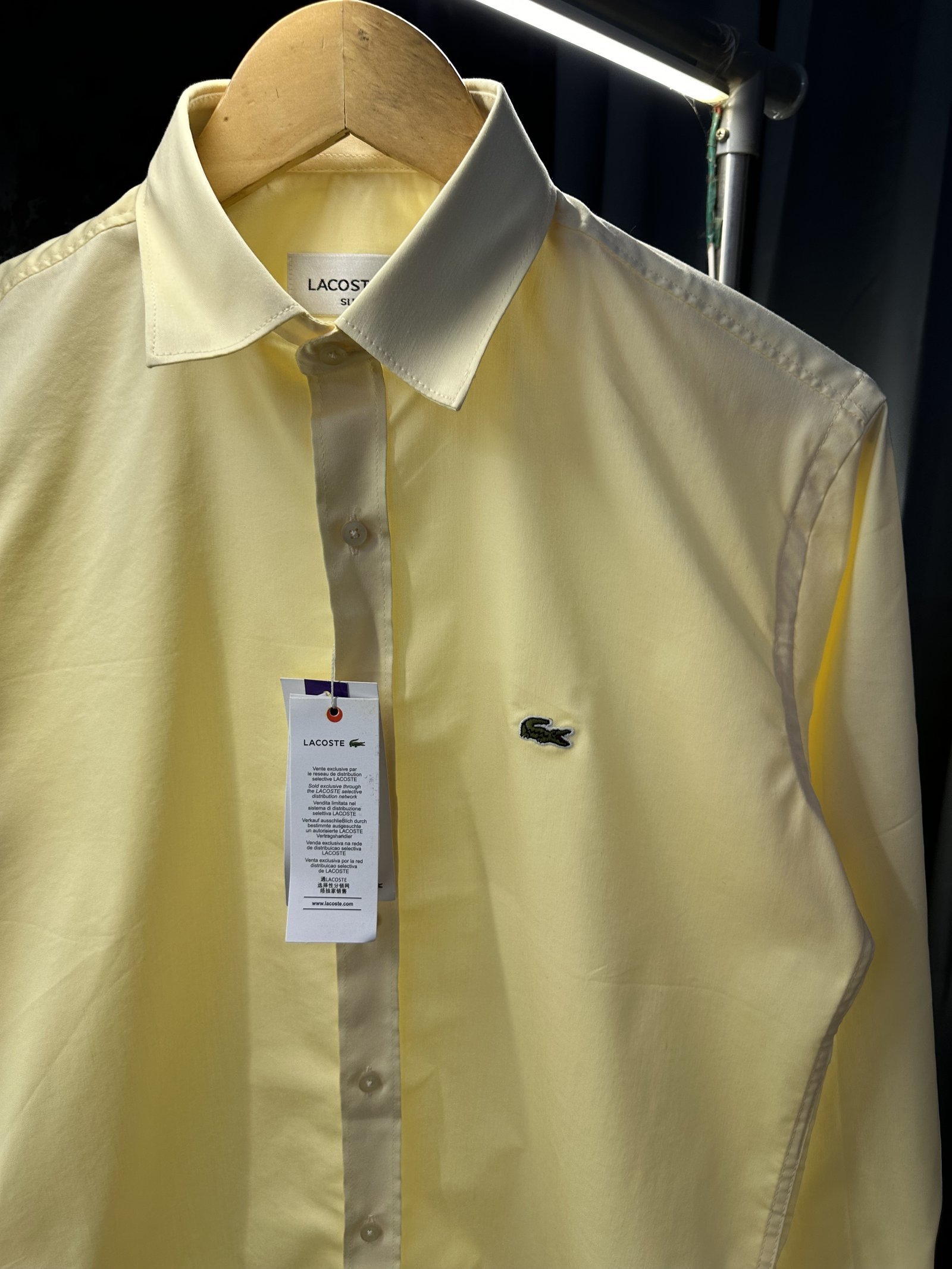 Buy Lacoste Store Article Shirt With Brand Poly Bag Yellow Online in India - Bootery - Image 5