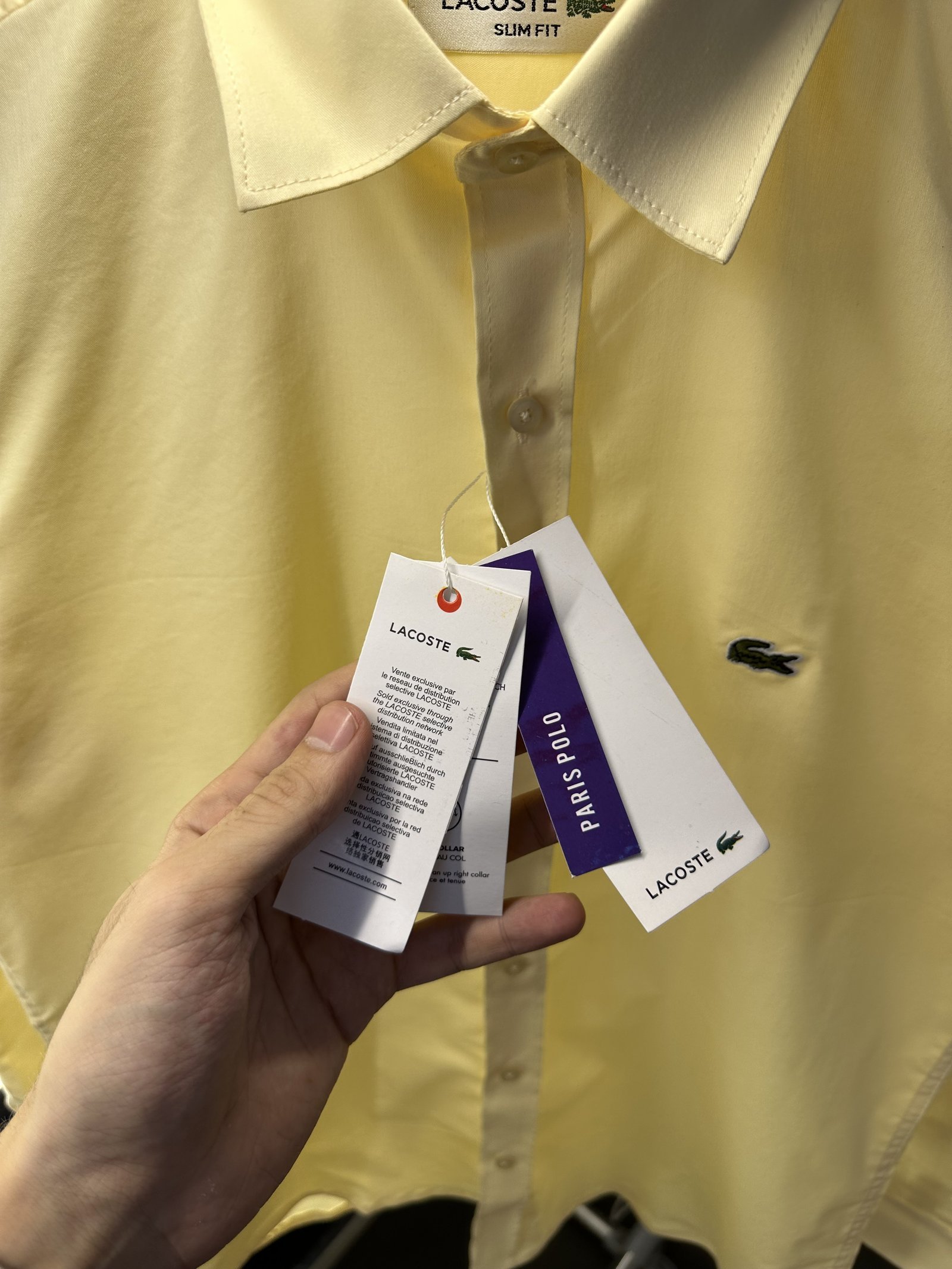 Buy Lacoste Store Article Shirt With Brand Poly Bag Yellow Online in India - Bootery - Image 4
