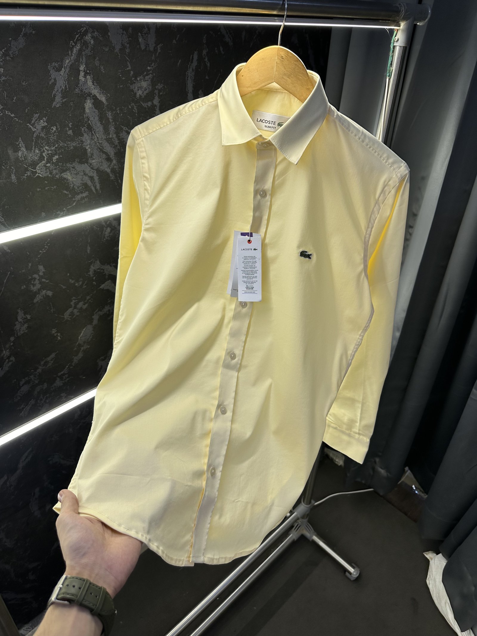 Buy Lacoste Store Article Shirt With Brand Poly Bag Yellow Online in India - Bootery - Image 3