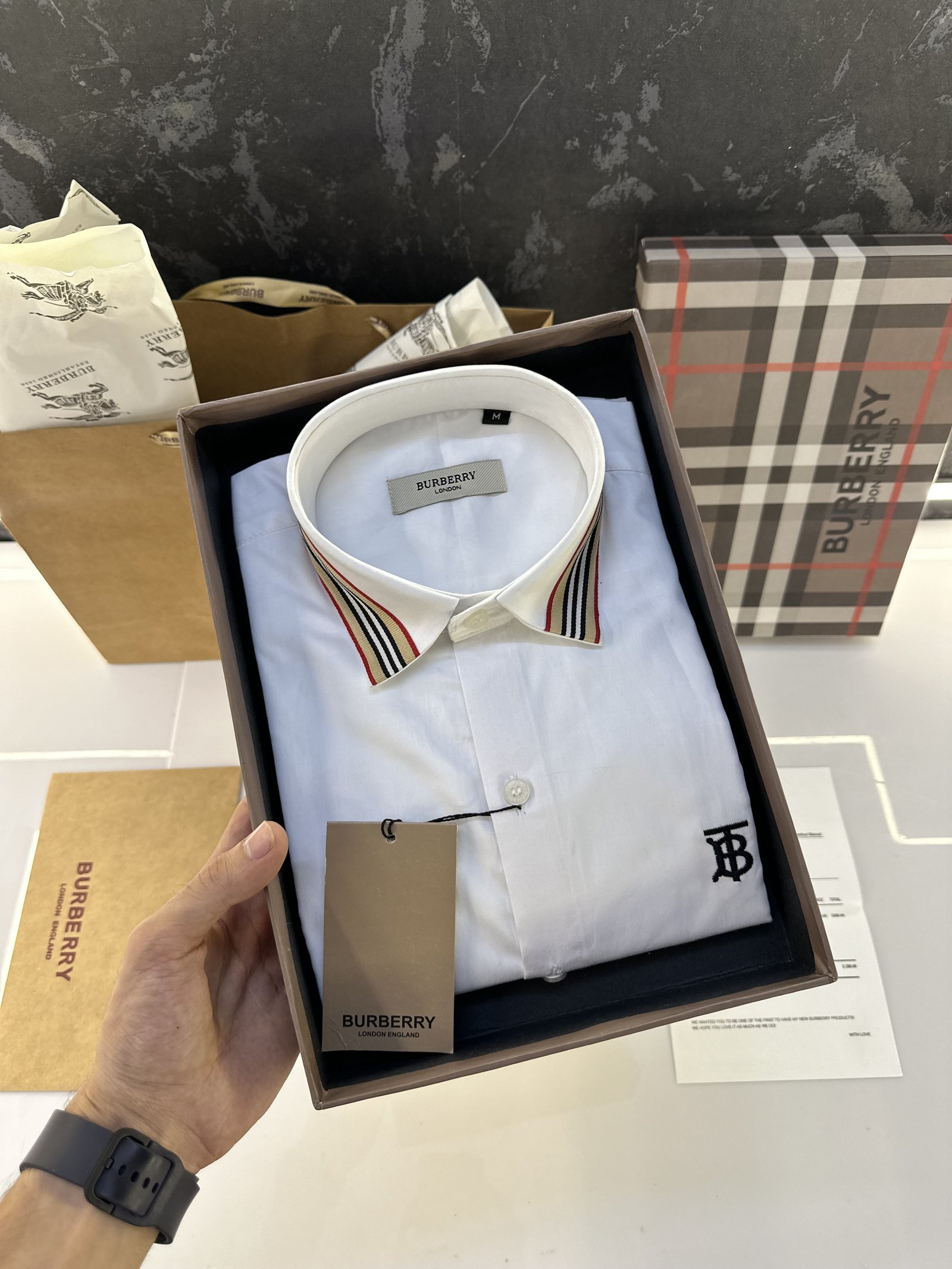 Burberry Current Store Article Shirt With Original Packing White Color Price in India - Buy at Bootery - Image 4