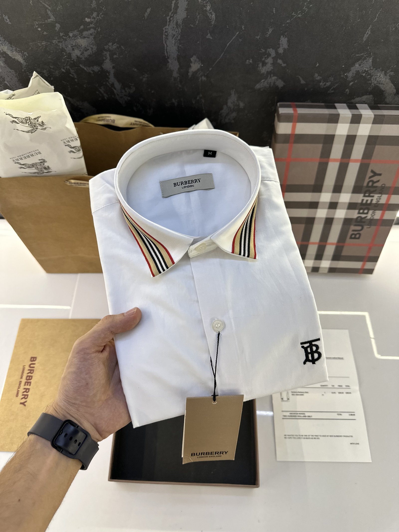 Burberry Current Store Article Shirt With Original Packing White Color Price in India - Buy at Bootery - Image 3
