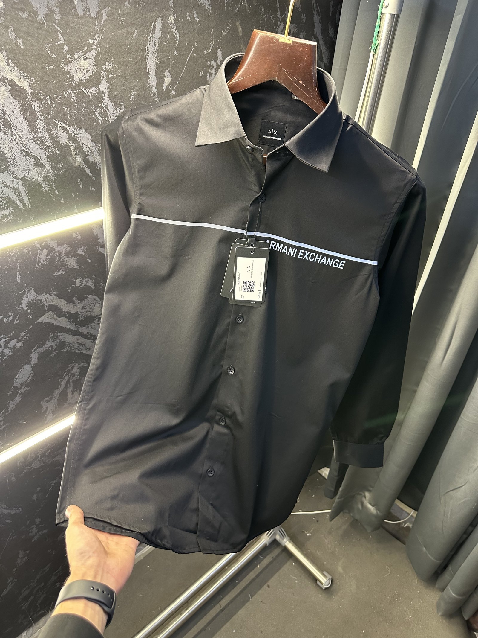 Buy Armani Exchange Reflective Premium Shirt With Box Packing Black Ax871 Online in India - Bootery - Image 7