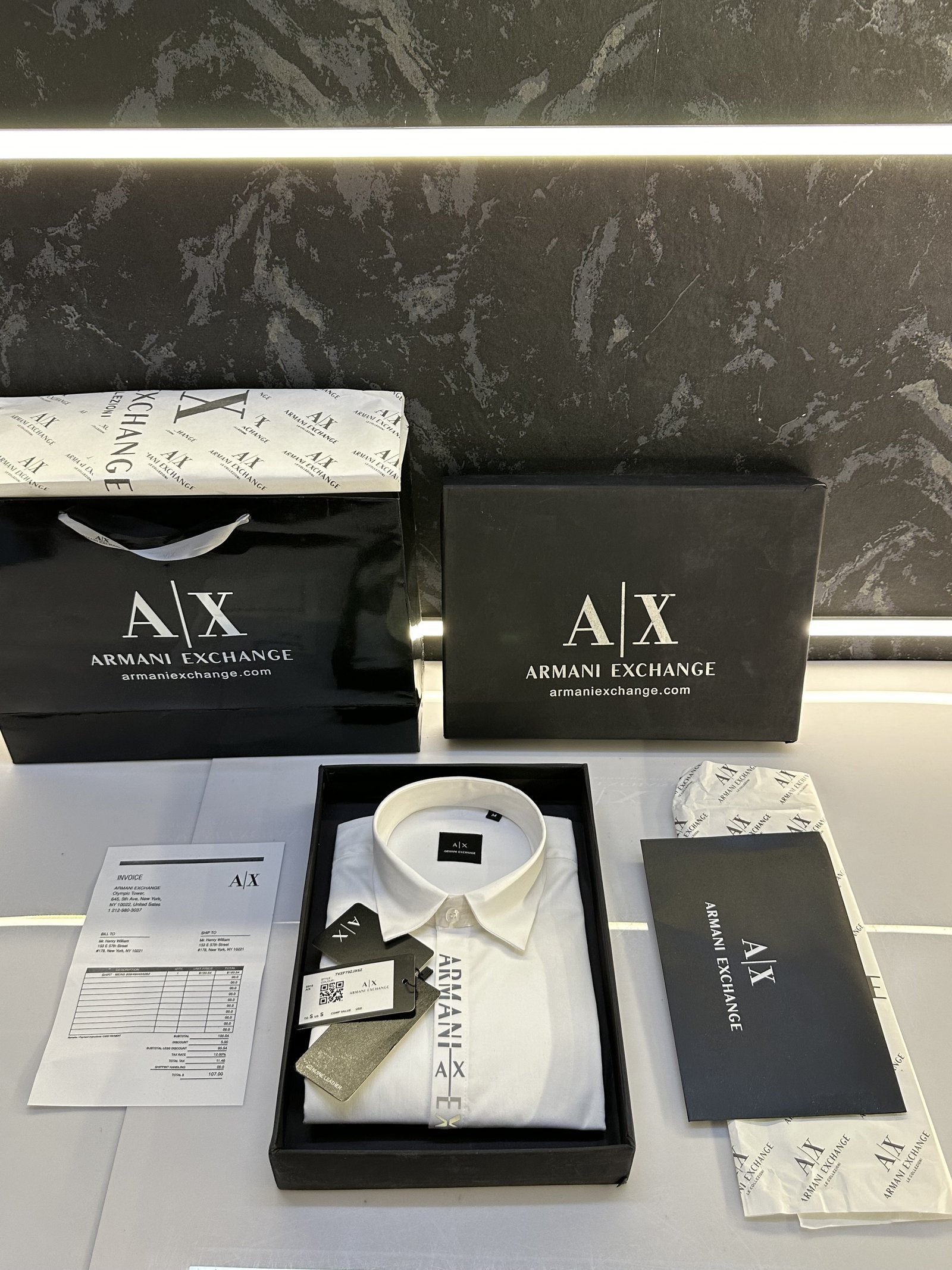 Armani Exchange Arman-i Exchange Store Article Shirt With Original Packing White - Image 4