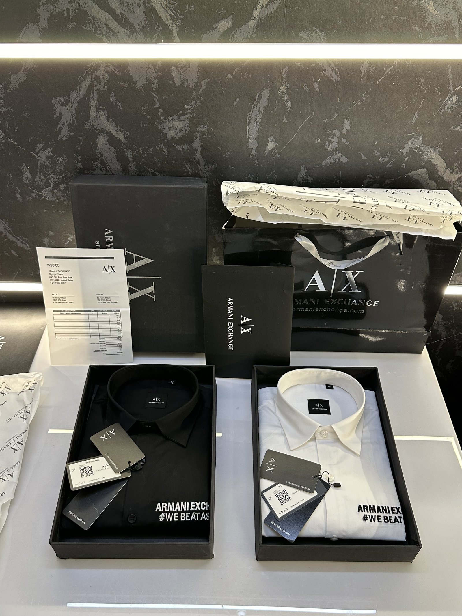Armani Exchange Arman.i Exchange Current Store Article Shirt With Original Packing White - Image 4