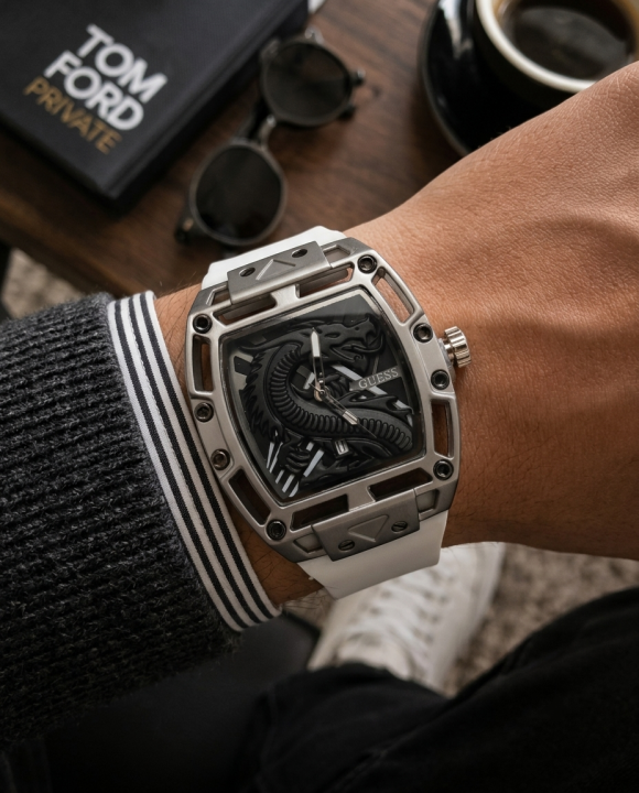 Guess Trend Legend Dragon White Silver Watch Price in India - Buy at Bootery