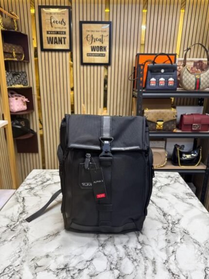 Buy Tumi Alpha Bravo Navigation Roll-top Backpack With Leather Trim Online in India - Style 1 - Bootery