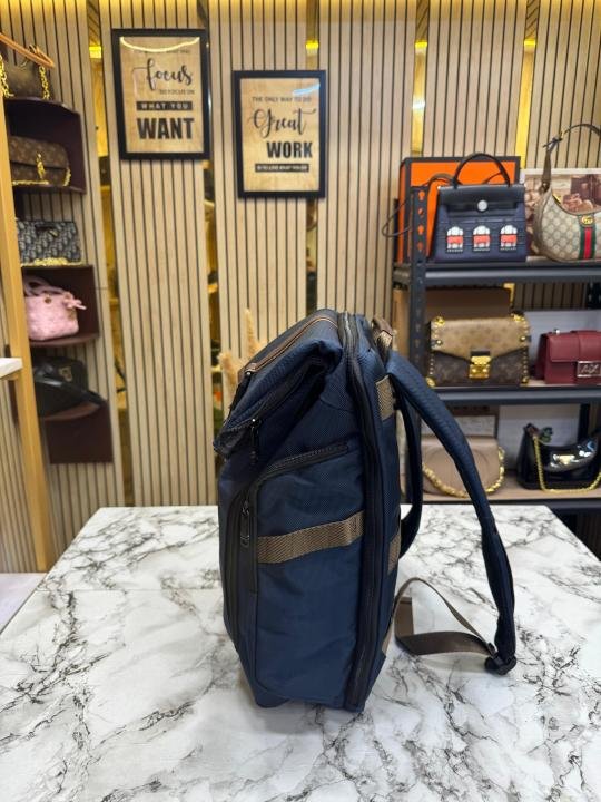 Tumi Alpha Bravo Navigation Roll-top Backpack With Leather Trim - Image 4