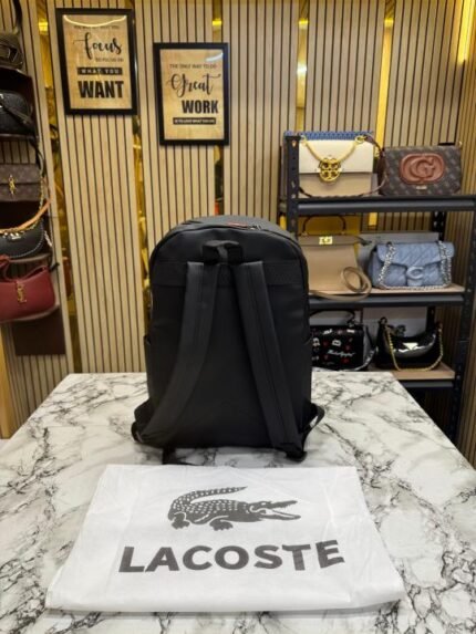 Lacoste Bold Sporty Logo Design Premium Backpack With Dust Bag - Best Price Online - Style 1 - Bootery - Image 2