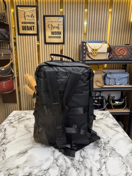 Buy Emporio Armani EA7 Signature Plaque Backpack In Black Online in India - Bootery - Image 3