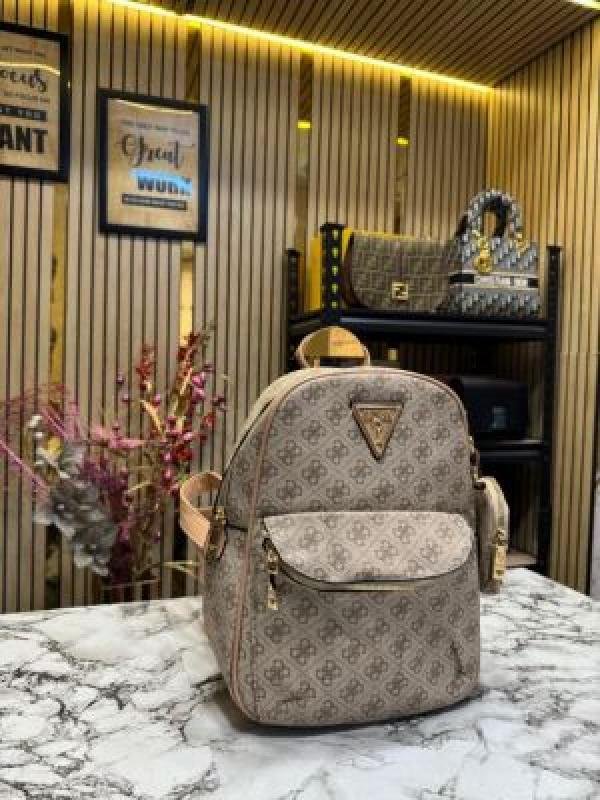Guess WOMENS BRAND LOGO BAGPACK WITH DUST BAG AND POUCH - Image 4