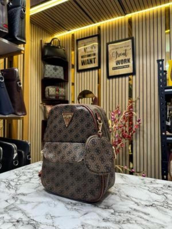 Guess WOMENS BRAND LOGO BAGPACK WITH DUST BAG AND POUCH - Image 3
