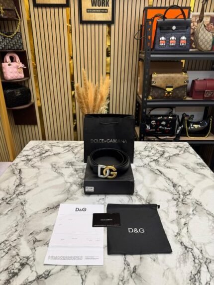 Dolce & Gabbana Dolce & Gabbana Signature DG Buckle Formal Belt With Box Including Carry Bag - Best Price Online - Style 3 - Bootery - Image 2