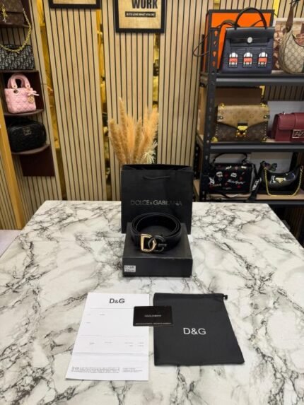 Buy Dolce & Gabbana Dolce & Gabbana Signature DG Buckle Formal Belt With Box Including Carry Bag Online in India - Style 4 - Bootery - Image 2