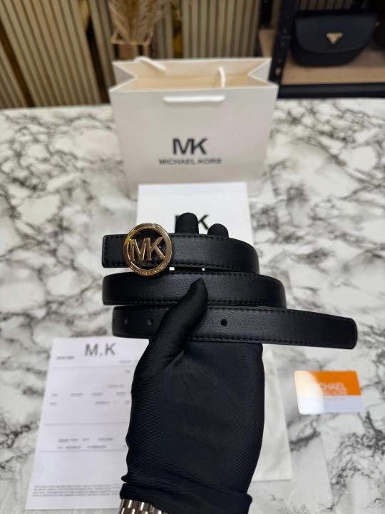 Buy Michael Kors Round MK Logo Buckle Leather Belt With Box And Dust Bag Carry Bag Including Carry Bag Online in India - Bootery - Image 3