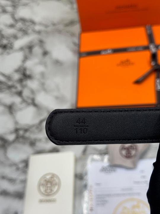 Hermes Silver H-buckle Plain Leather Belt With Box And Dust Bag Including Carry Bag - Best Price Online - Bootery - Image 5