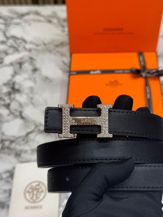 Buy Hermes H-buckle Crystal Leather Belt With Box And Dust Bag Including Carry Bag Online in India - Bootery - Image 4
