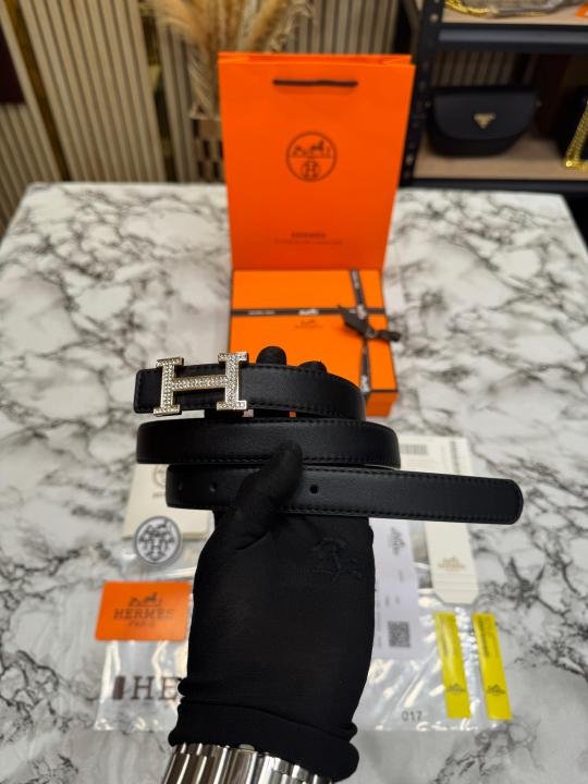 Hermes H-buckle Crystal Pave Leather Belt With Box And Dust Bag Including Carry Bag - Image 6