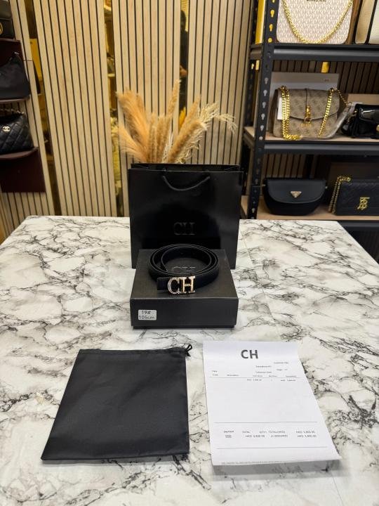 Carolina Herrera Premium Quality Belt With Box And Dust Bag Including Carry Bag - Image 2